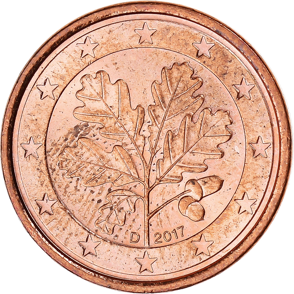 GERMANY - FEDERAL REPUBLIC, Euro Cent, 2017, Munich, , Copper Plated