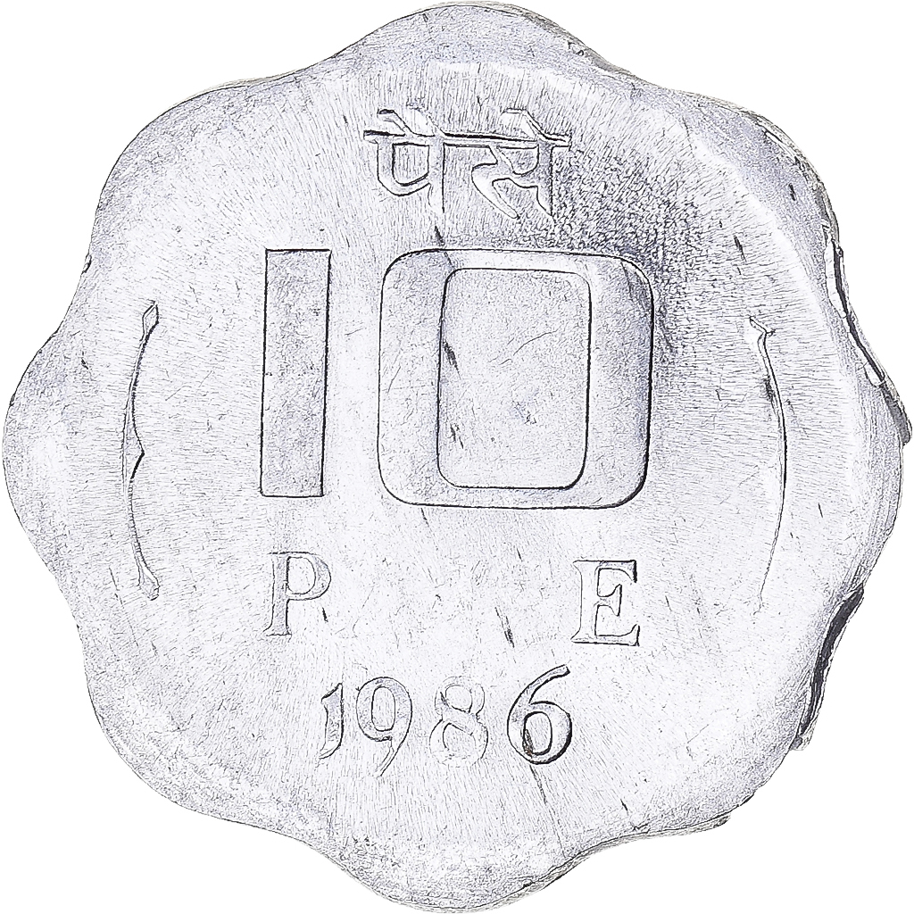 Coin, INDIA-REPUBLIC, 10 Paise, 1986, , Aluminum, KM:39