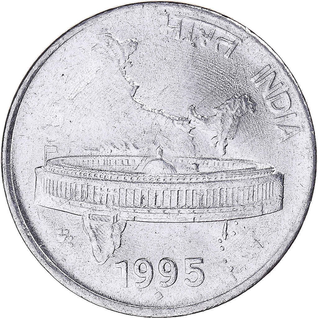 Coin, INDIA-REPUBLIC, 50 Paise, 1995, , Acier inoxydable, KM:69