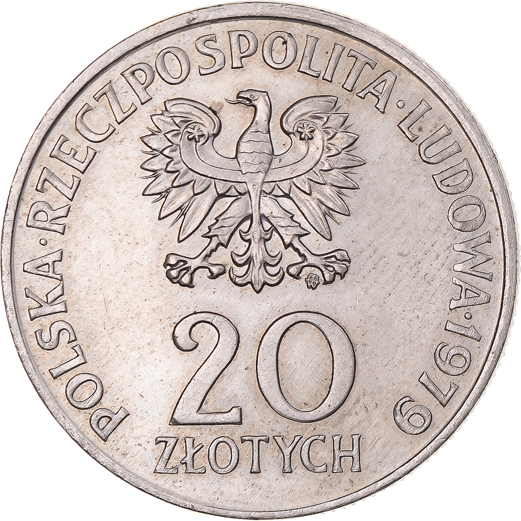 Coin, Poland, 20 Zlotych, 1979, Warsaw, EF, Copper-nickel, KM:99