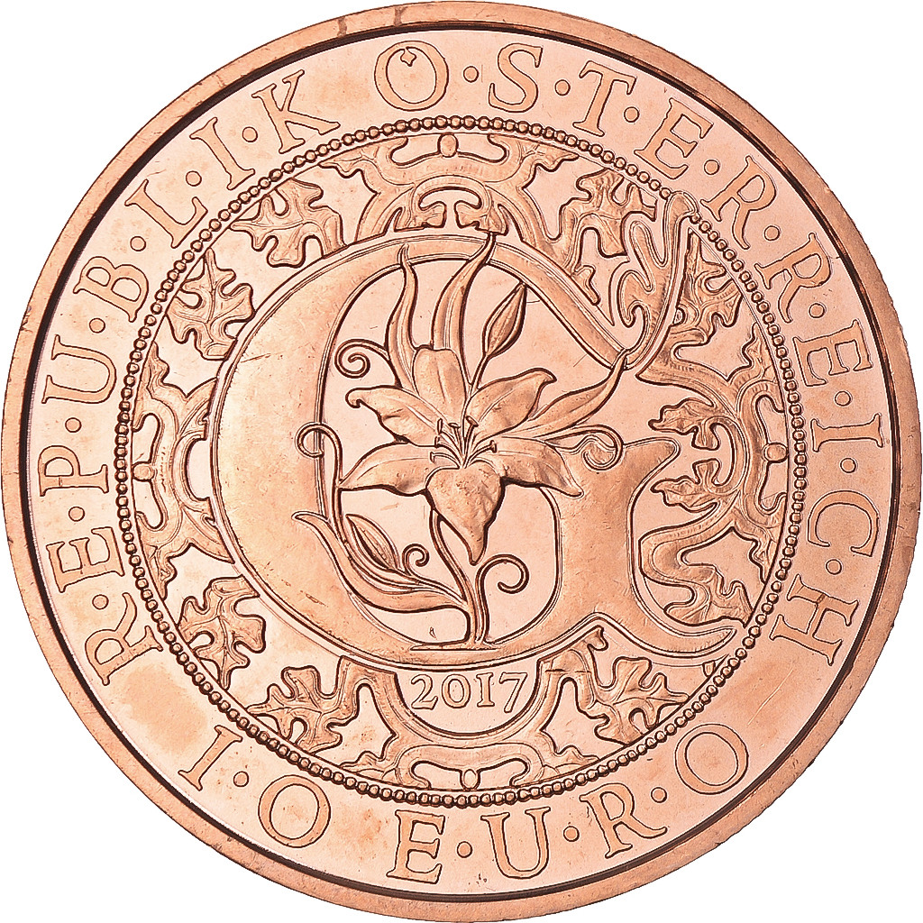 Austria, 10 Euro, 2017, Vienna, L'ange Gabriel cuivre, , Copper