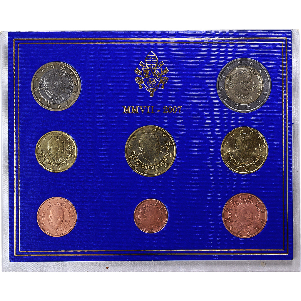 Vatikan, 1 Cent to 2 Euro, 2007, Rome, STGL, (No Composition)