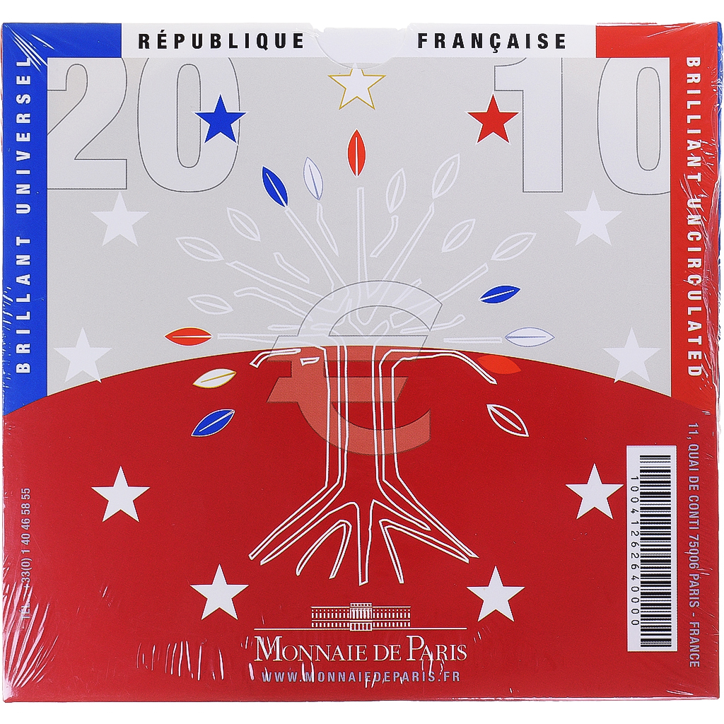 France, Monnaie de Paris, 1 Cent to 2 Euro, 2010, Paris, Set, FDC
