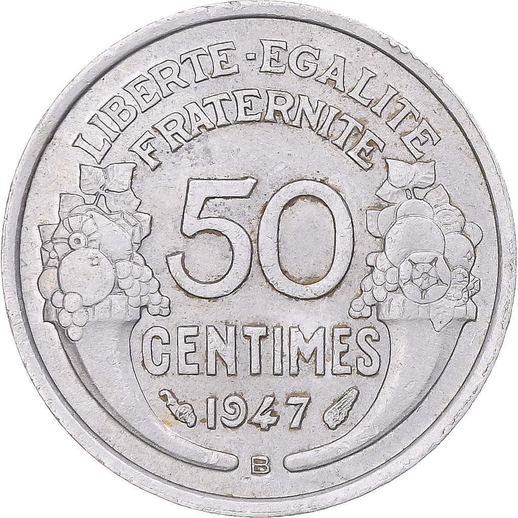 Coin, France, Morlon, 50 Centimes, 1947, Beaumont - Le Roger, 