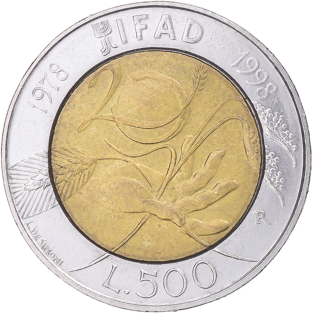 Coin, Italy, 500 Lire, 1998, Rome, , Bi-Metallic, KM:193