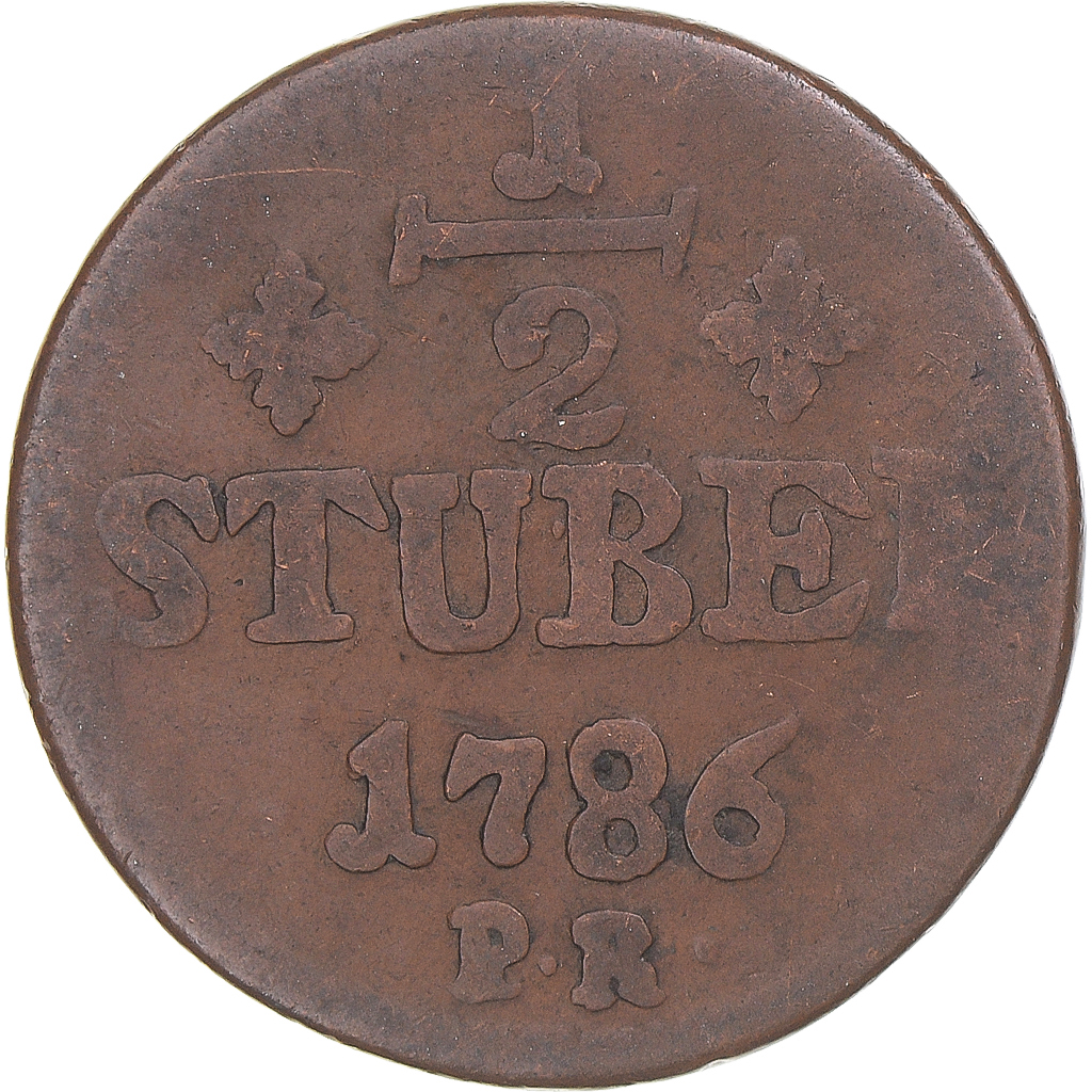 Coin, German States, JULICH-BERG, Karl Theodor, 1/2 Stüber, 1786, 