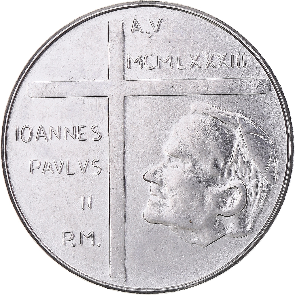 Coin, VATICAN CITY, John Paul II, 50 Lire, 1983, Roma, , Stainless Steel
