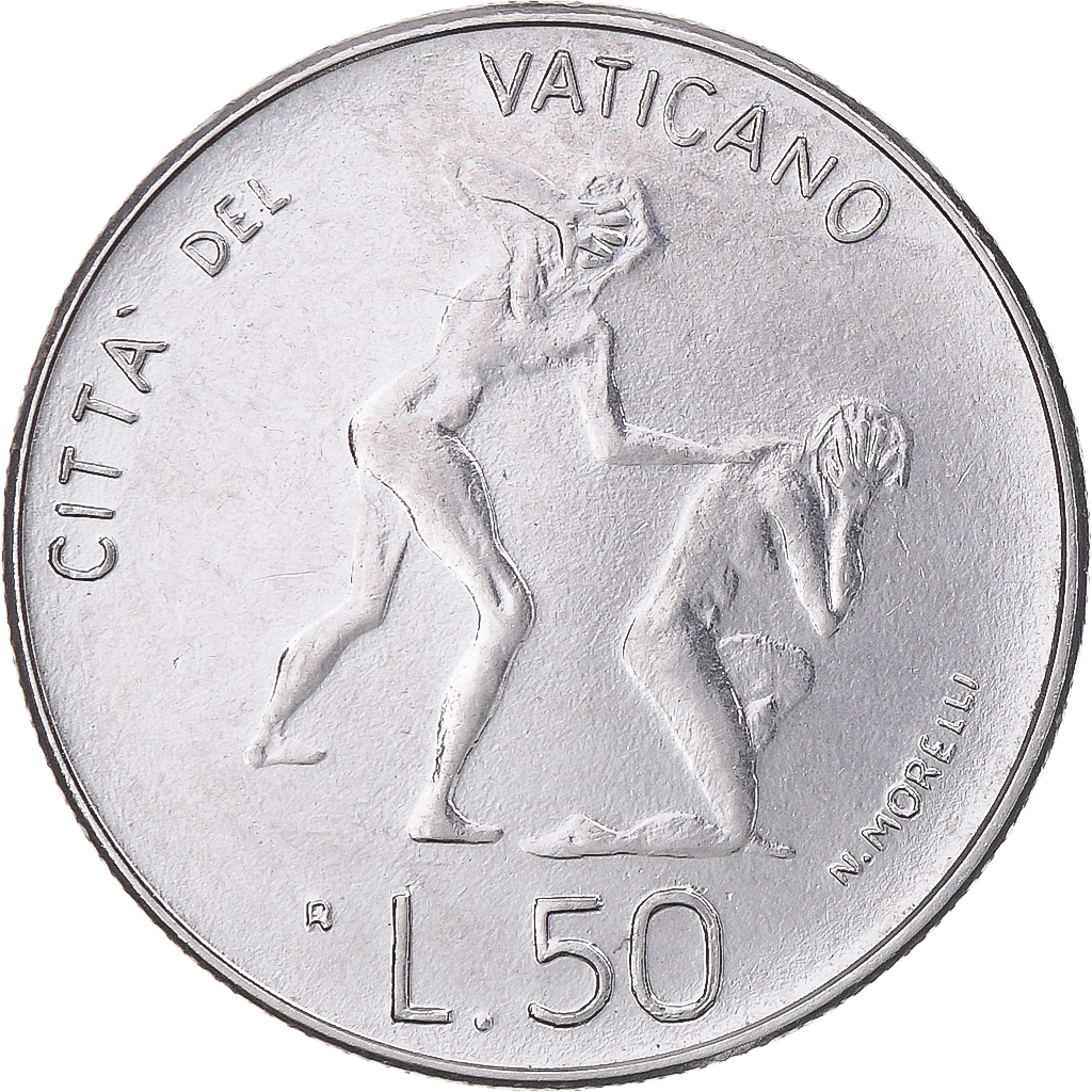 Coin, VATICAN CITY, John Paul II, 50 Lire, 1983, Roma, , Stainless Steel