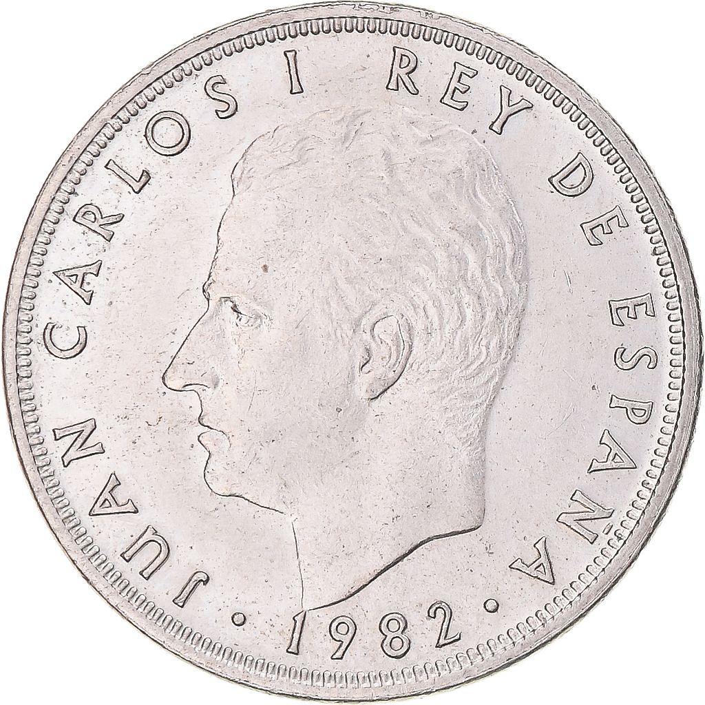 Coin, Spain, Juan Carlos I, 5 Pesetas, 1982, AU, Copper-nickel, KM:823