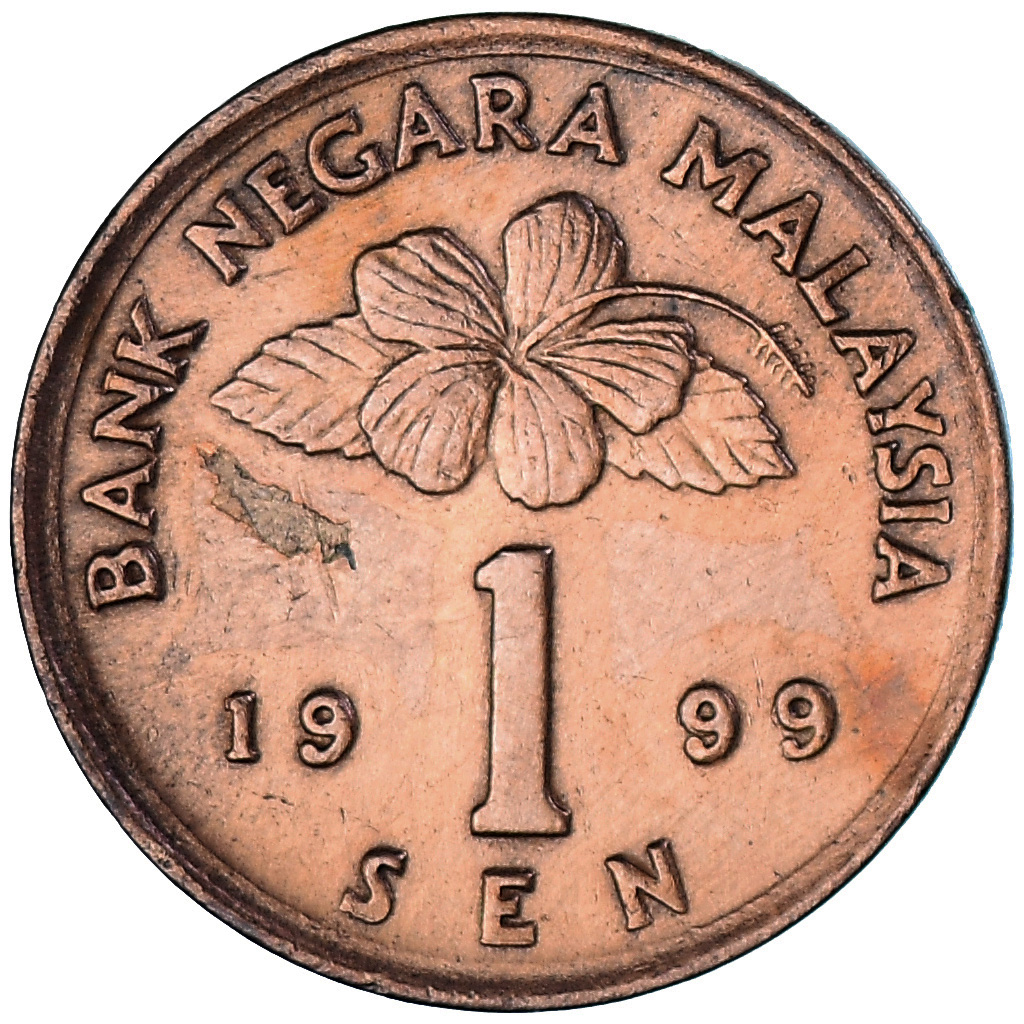 Coin, Malaysia, Sen, 1999, , Bronze Clad Steel, KM:49