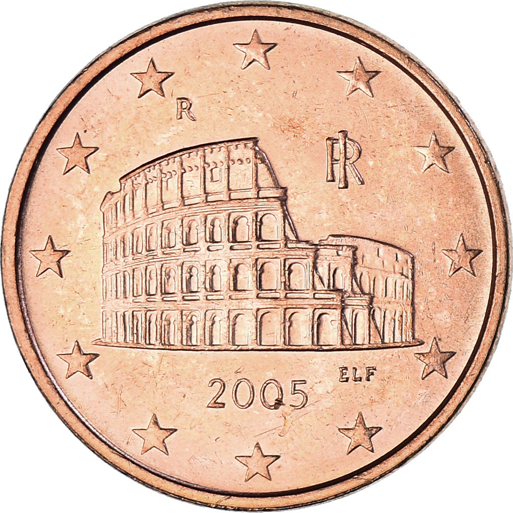 Italien, 5 Euro Cent, 2005, Rome, VZ, Copper Plated Steel, KM:212