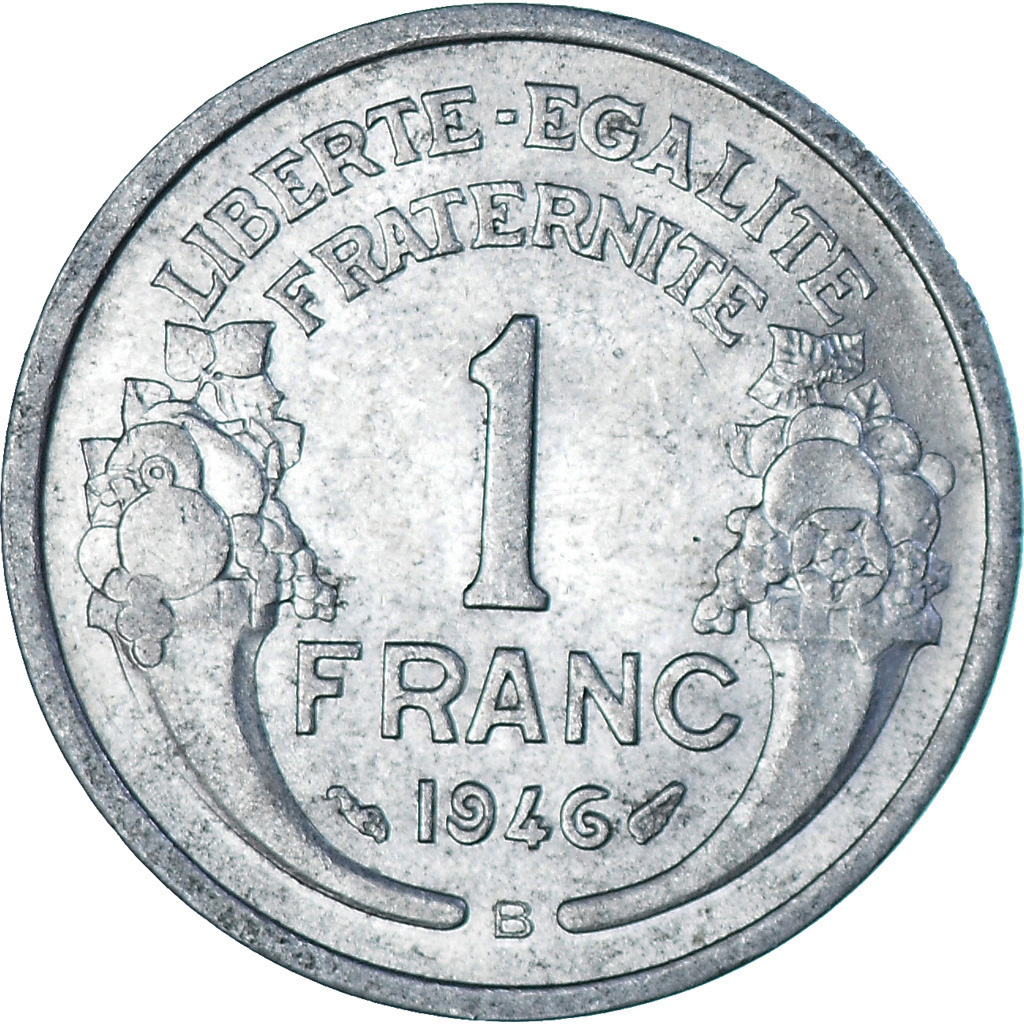 Coin, France, Morlon, Franc, 1946, Beaumont - Le Roger, , Aluminum