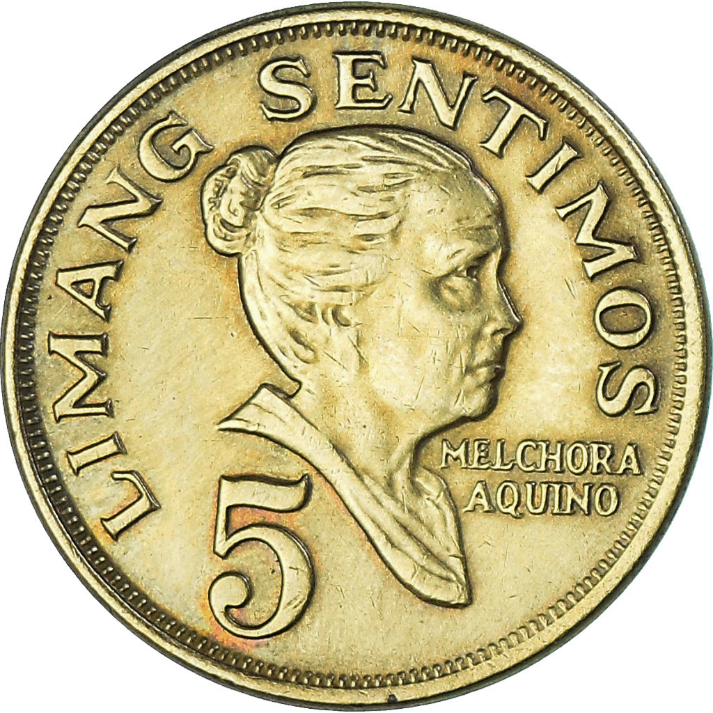 Coin, Philippines, 5 Sentimos, 1974, , Brass, KM:197