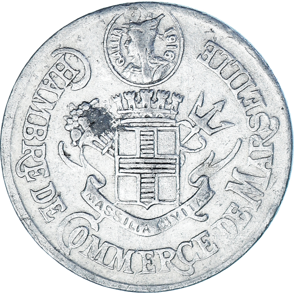Coin, France, Chambre de Commerce de MARSEILLE, 10 Centimes, 1916, 