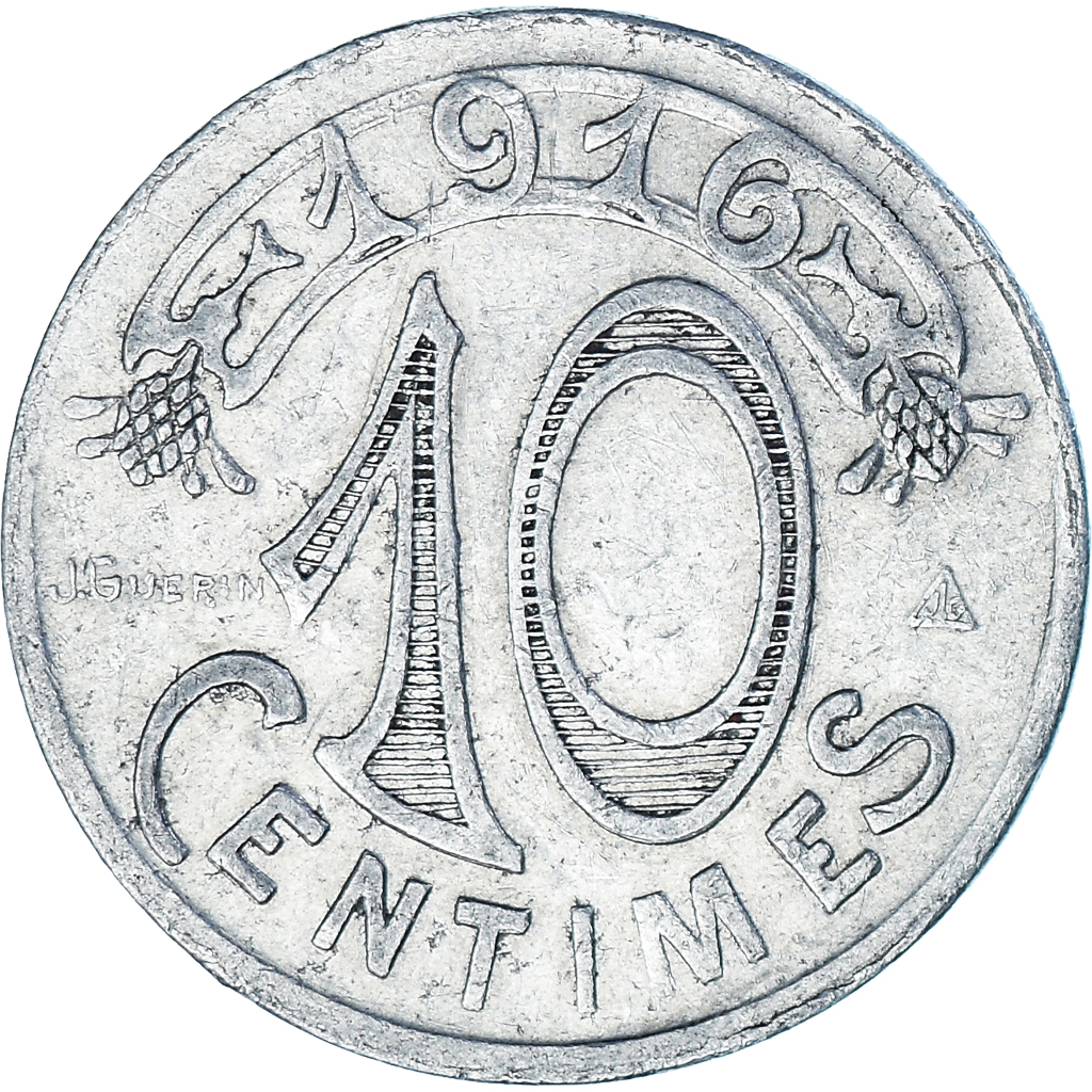 Coin, France, Chambre de Commerce de MARSEILLE, 10 Centimes, 1916, 
