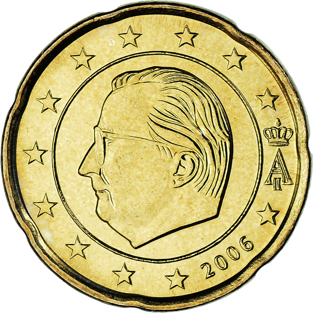 Belgium, 20 Euro Cent, 2006, Brussels, , Brass, KM:228