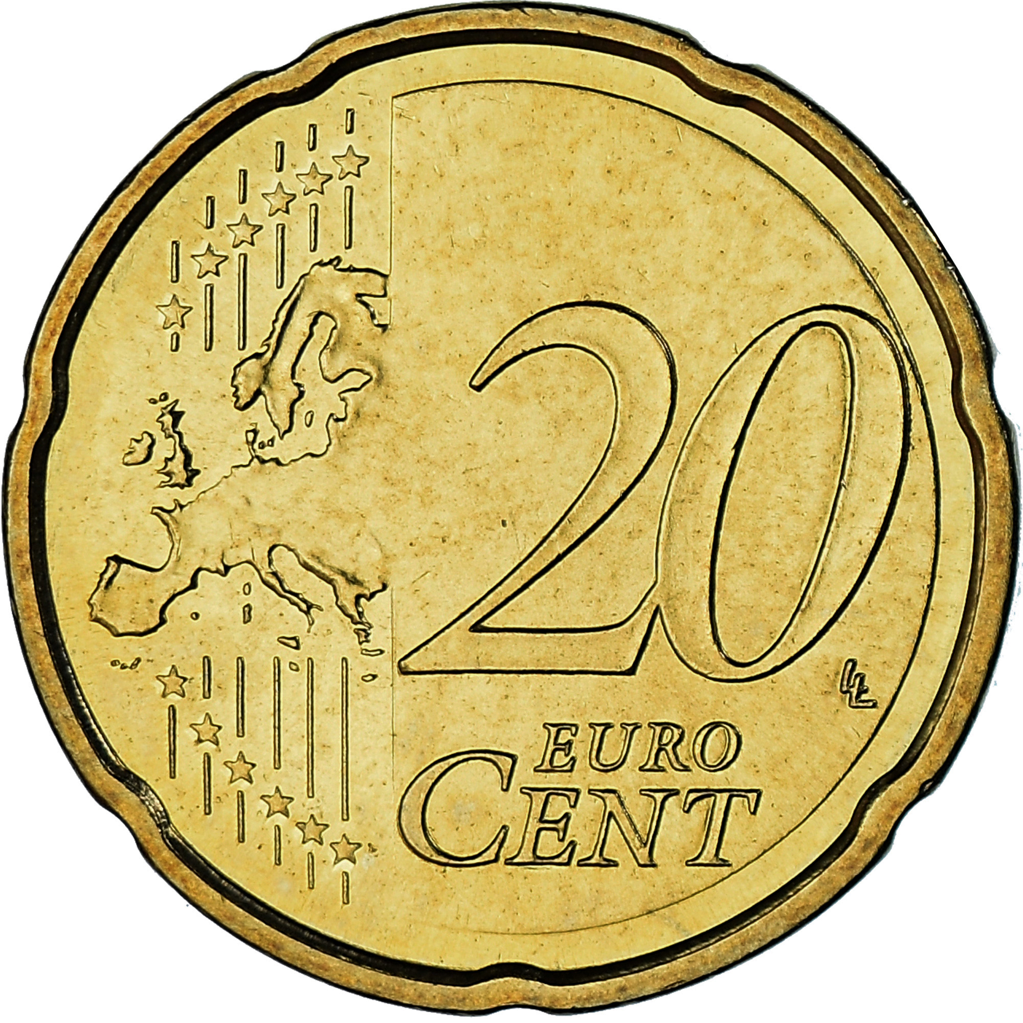 Spanien, 20 Euro Cent, 2008, Madrid, UNZ, Messing, KM:1071