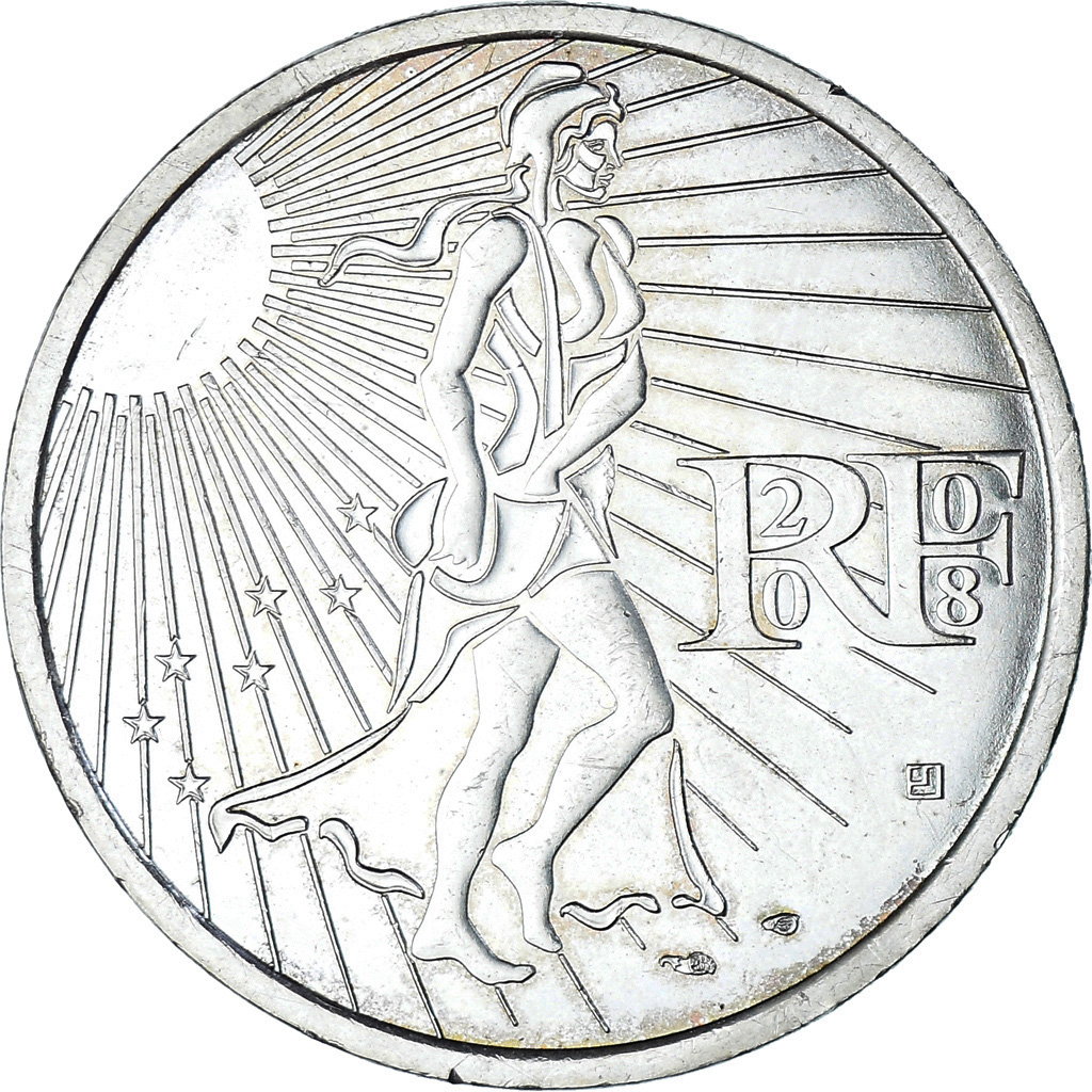 France, 15 Euro, 2008, Semeuse, , Silver, Gadoury:2, KM:1535