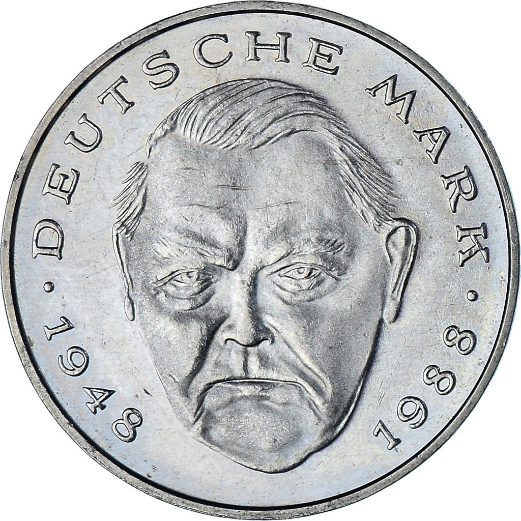 Coin, GERMANY - FEDERAL REPUBLIC, 2 Mark, 1991, Karlsruhe, 