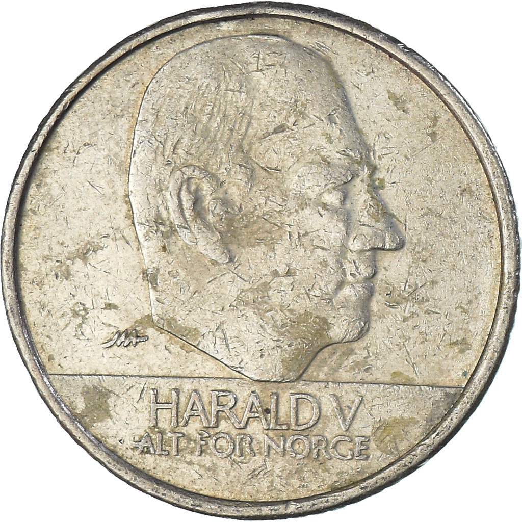 【未開封】マウリ・クンナス幻のトランプ◆フィンランド 1183669] Coin, Norway, Harald V, 10 Kroner, 1996, VF, Nickel-brass