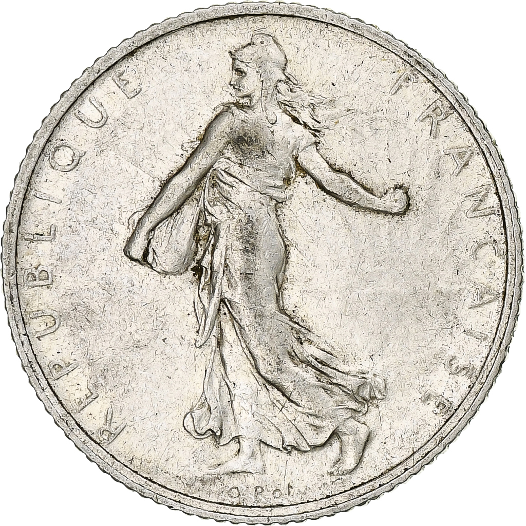 Coin, France, Semeuse, Franc, 1909, Paris, , Silver, KM:844.1
