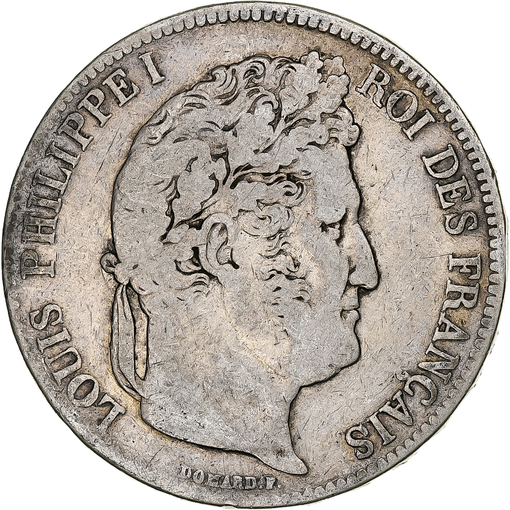 Coin, France, Louis-Philippe, 5 Francs, 1838, Bordeaux, , Silver