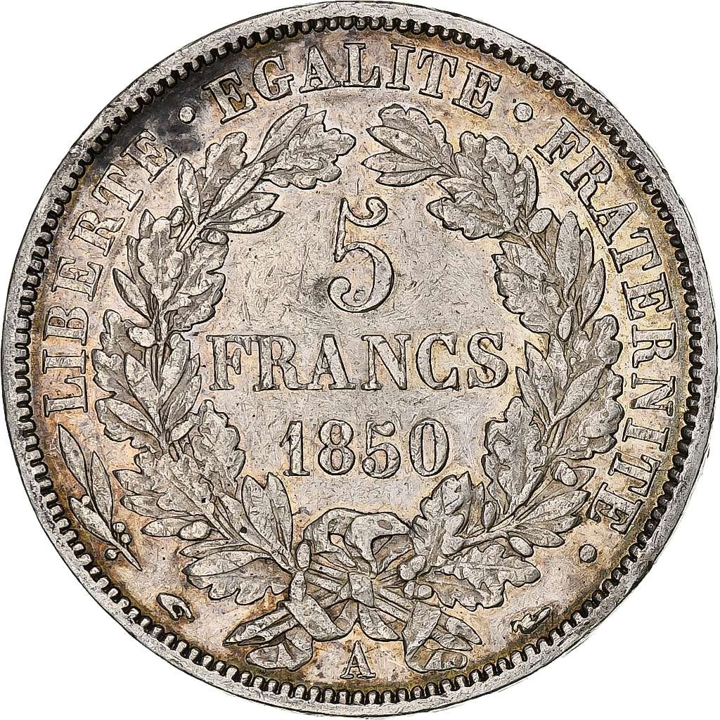 Coin, France, Cérès, 5 Francs, 1850, Paris, , Silver, KM:761.1