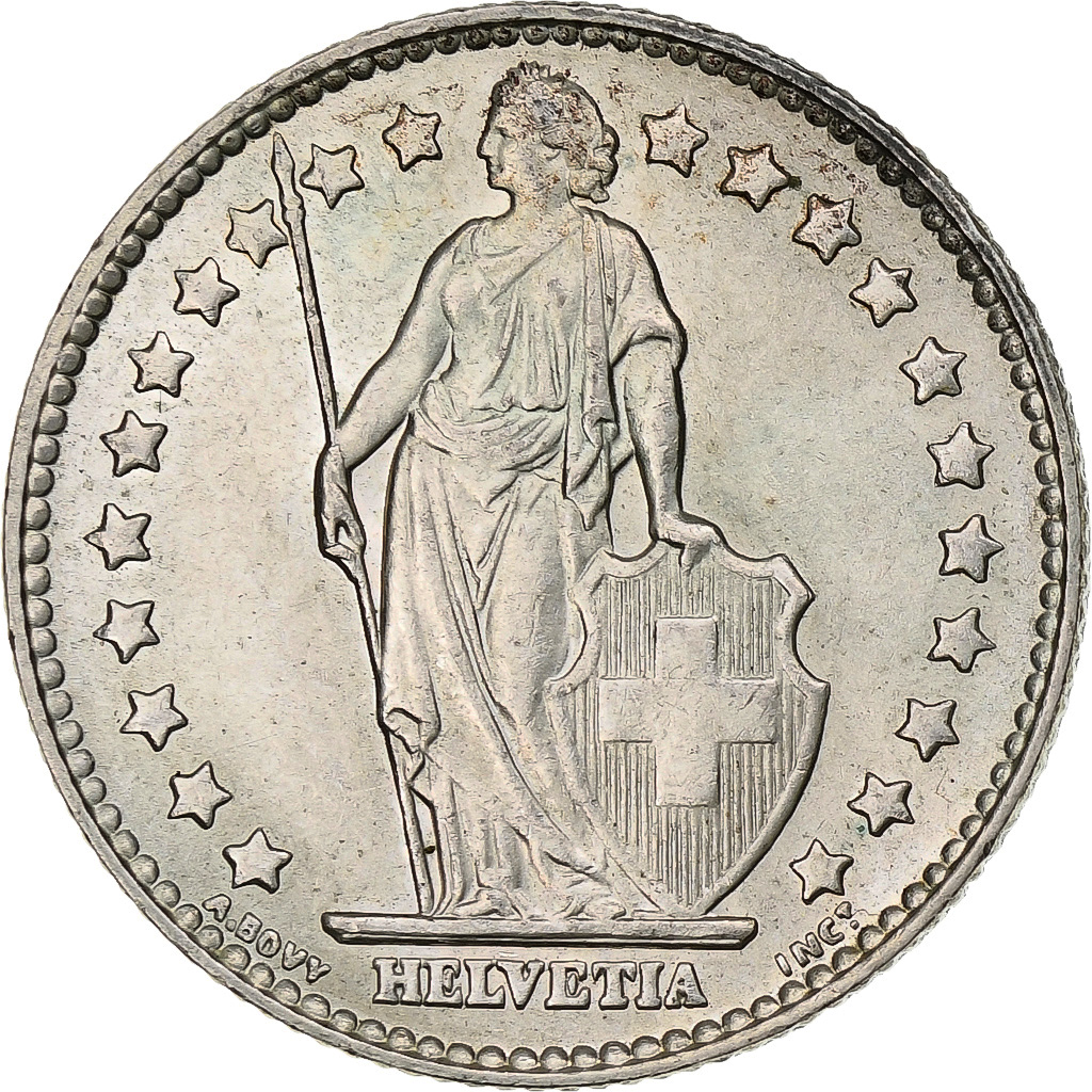 Coin, Switzerland, Franc, 1962, Bern, , Silver, KM:24
