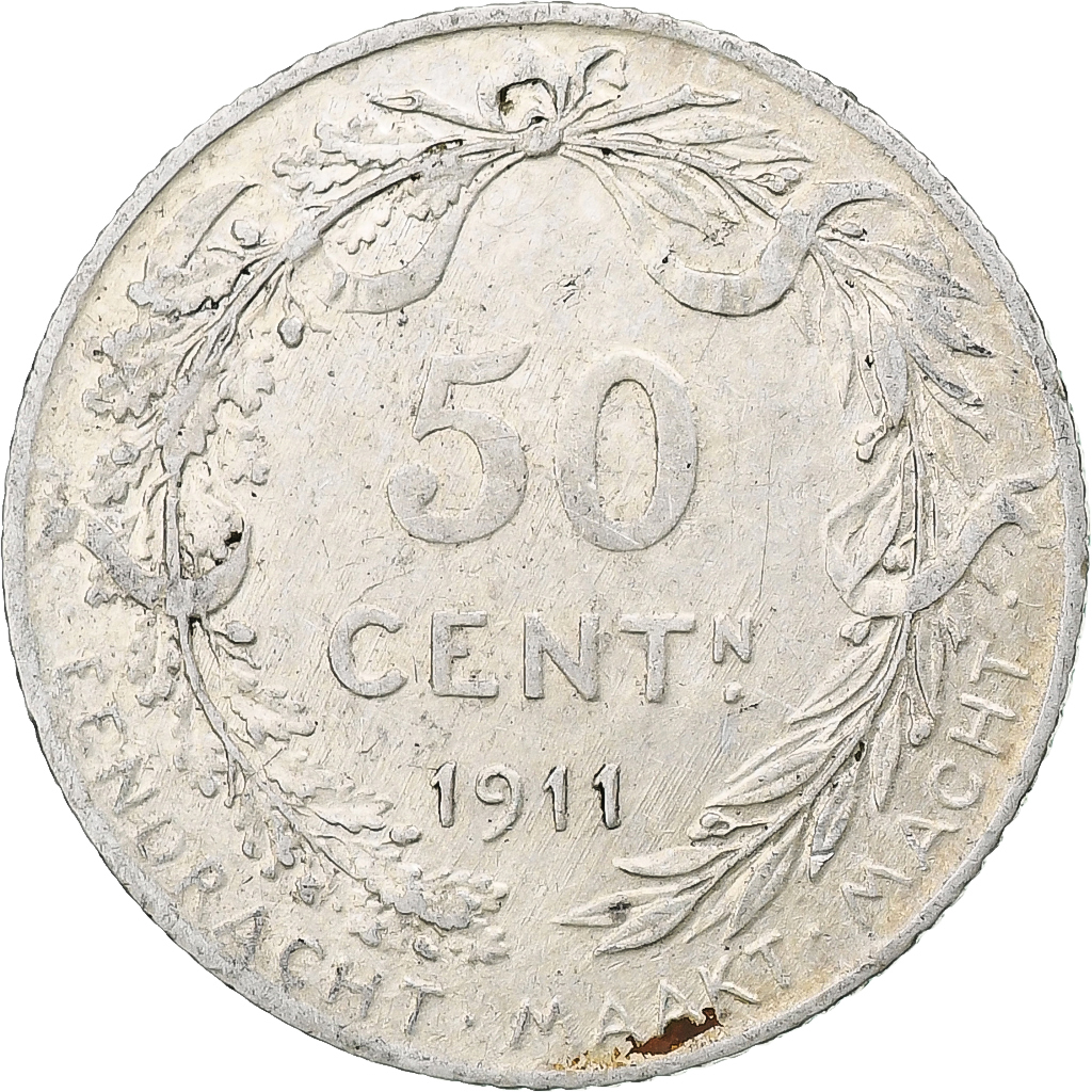 Coin, Belgium, 50 Centimes, 1911, , Silver, KM:71
