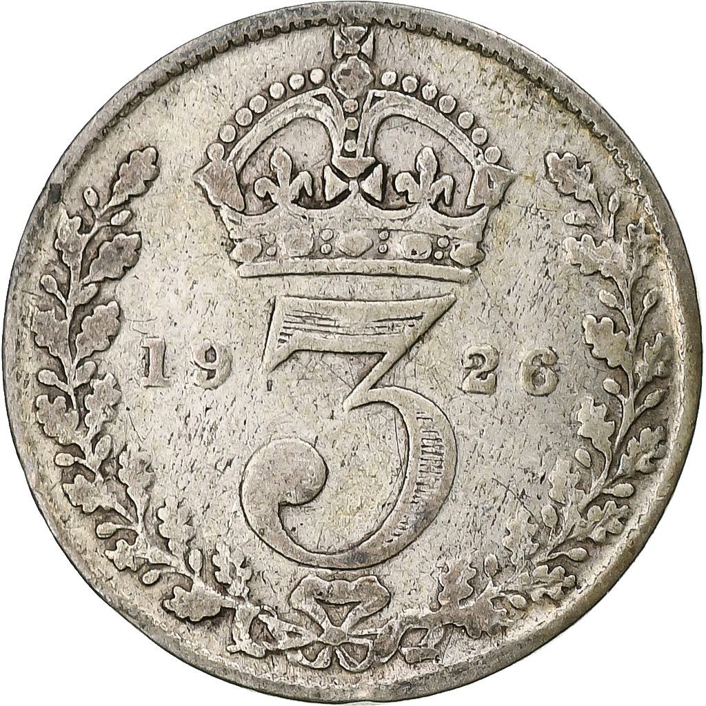 Great Britain, George V, 3 Pence, 1926, , Silver, KM:813a
