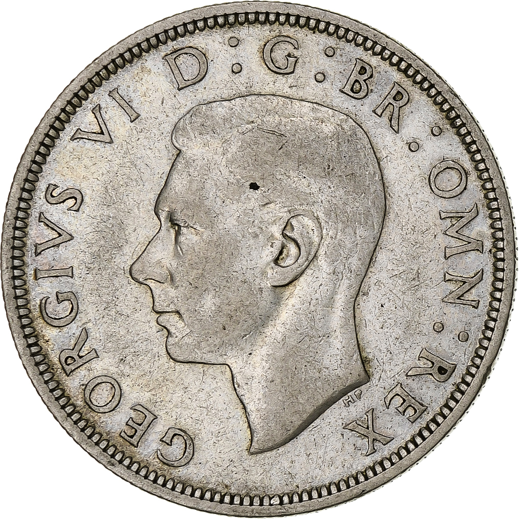 Great Britain, George VI, 1/2 Crown, 1938, , Silver, KM:856