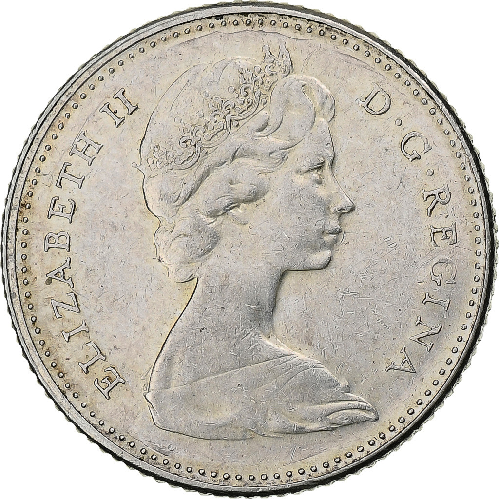 Canada, Elizabeth II, 10 Cents, 1967, Royal Canadian Mint, Ottawa, 