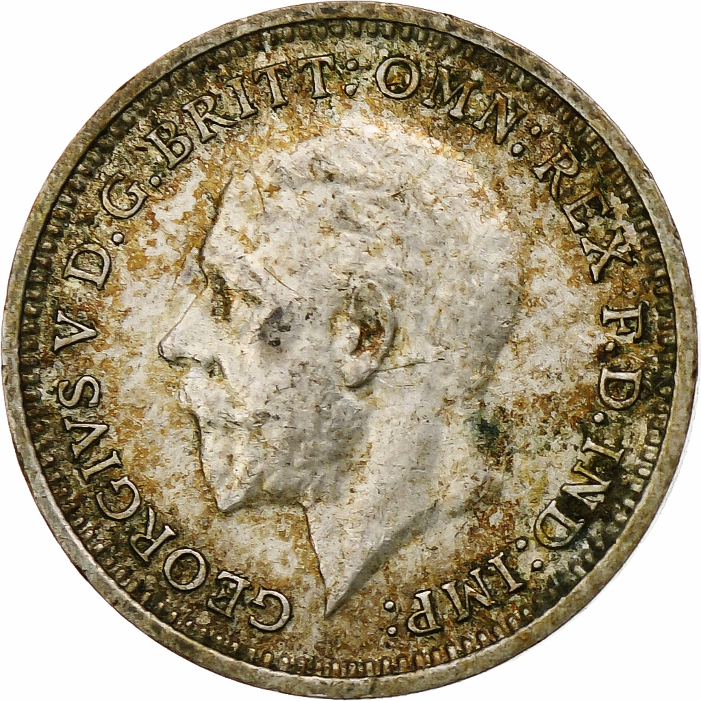Great Britain, George V, 3 Pence, 1936, , Silver, KM:827