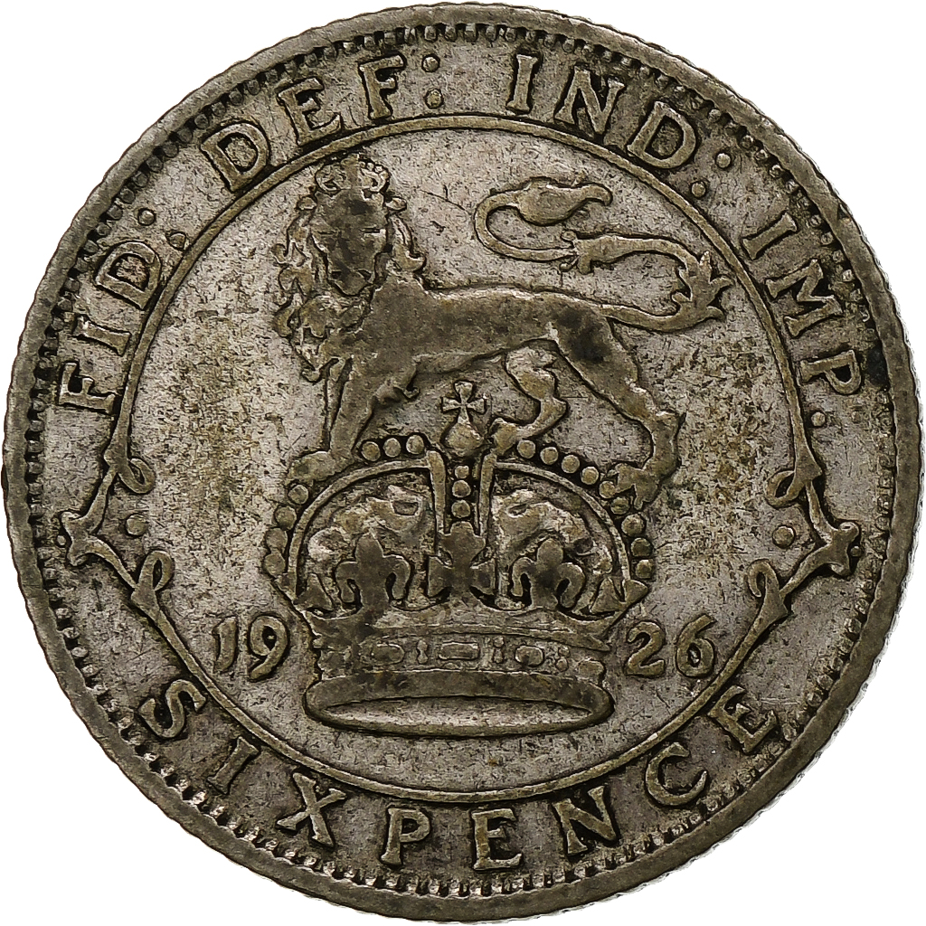 Great Britain, George V, 6 Pence, 1926, , Silver, KM:815a.2