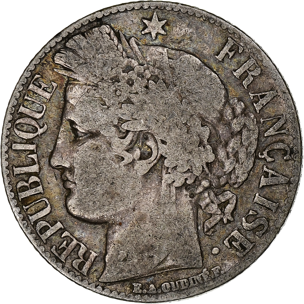 France, Franc, Cérès, 1887, Paris, Silver, , Gadoury:465a, Le