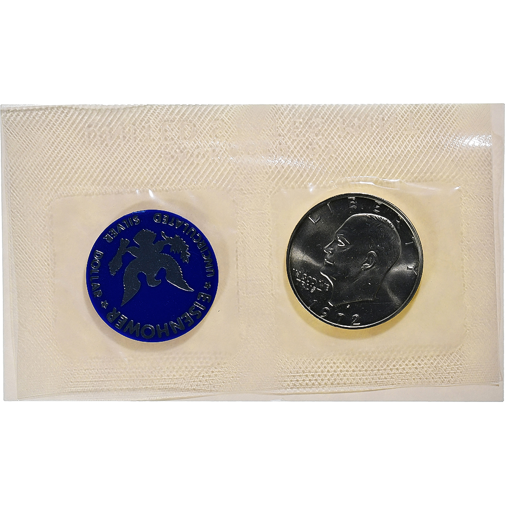 United States, Dollar, Eisenhower Dollar, 1972, U.S. Mint, Silver, 