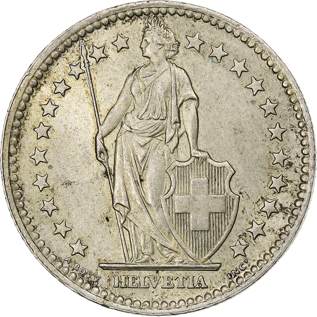 Switzerland, 2 Francs, 1958, Bern, Silver, , KM:21