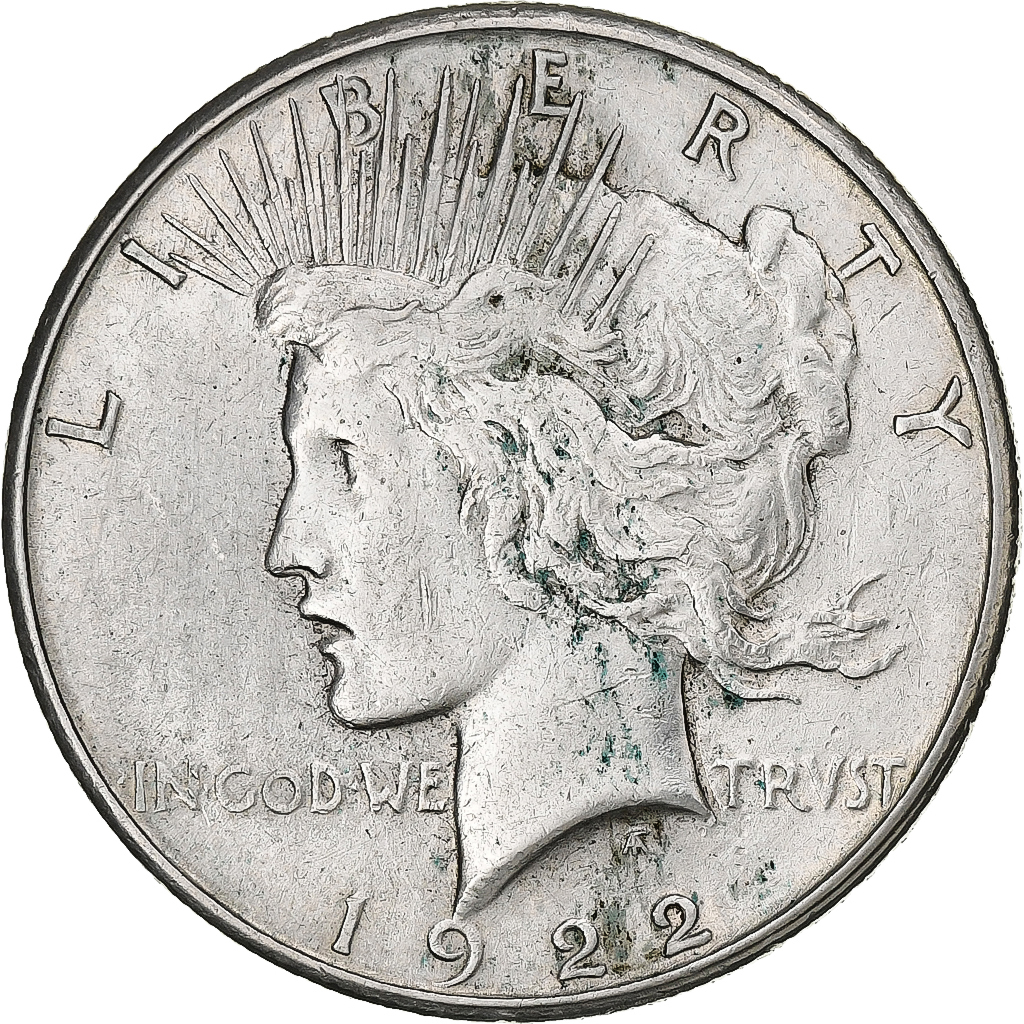 United States, Dollar, Peace, 1922, San Francisco, Silver, 
