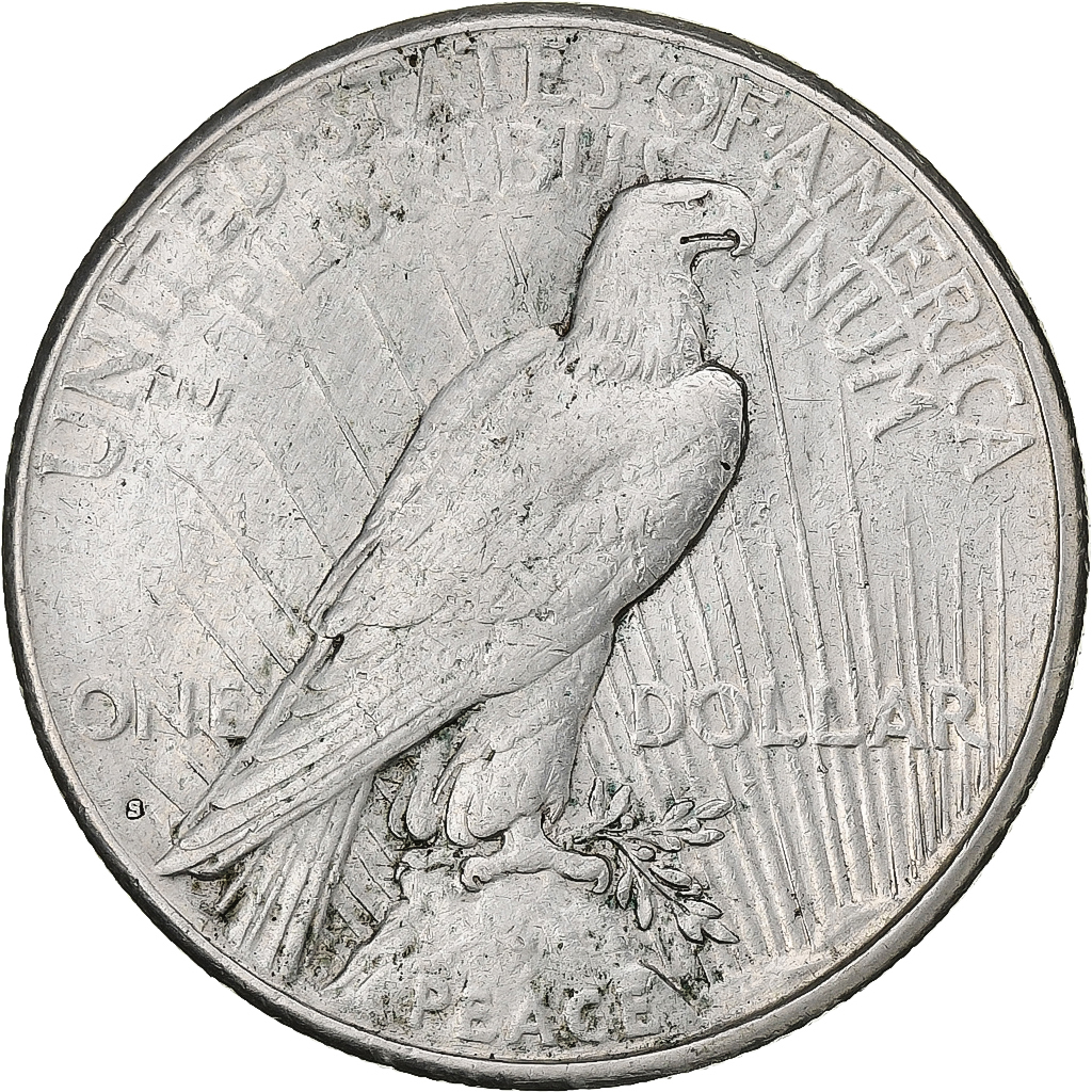 United States, Dollar, Peace, 1922, San Francisco, Silver, 