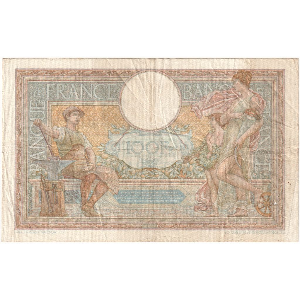 France, 100 Francs, Luc Olivier Merson, 1937-05-27, P.54281, VF(20-25)