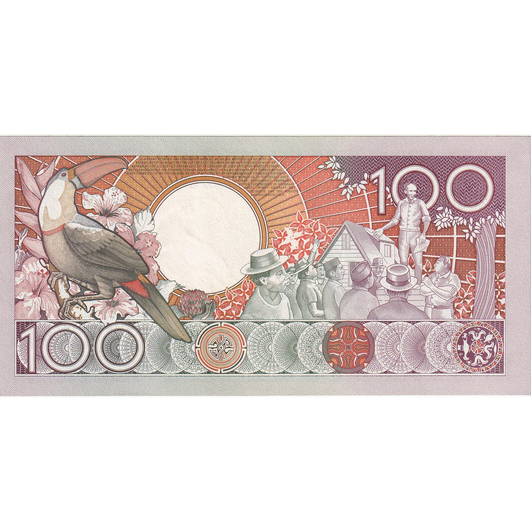 Banknote, Surinam, 100 Gulden, 1986, 1986-07-01, KM:133a, UNC(65-70)