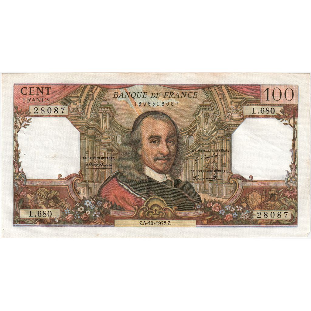 France, 100 Francs, Corneille, 1972-10-05, L.680, EF