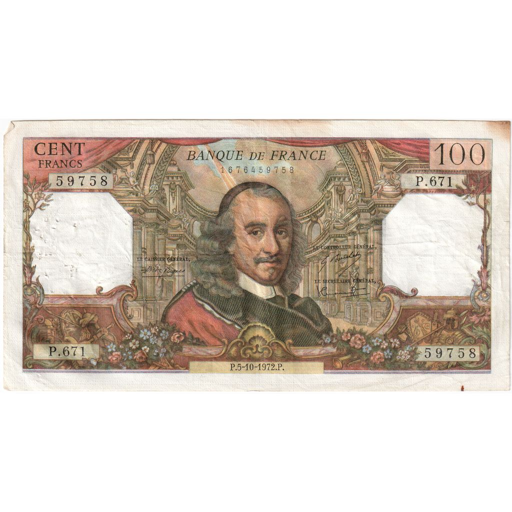 France, 100 Francs, Corneille, 1972-10-05, P.671, EF