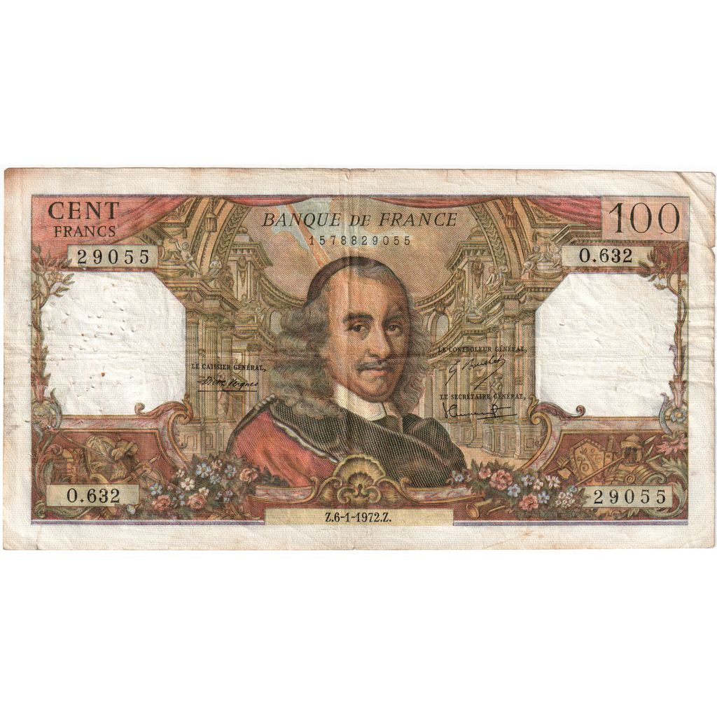 France, 100 Francs, Corneille, 1972-01-06, O.632, VF(20-25)