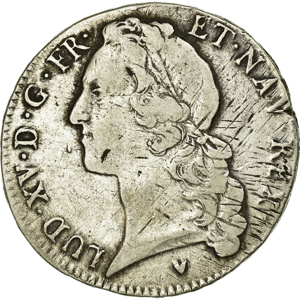 Coin, France, Louis XV, Écu au bandeau, Ecu, 1764, Aix, EF, Silver