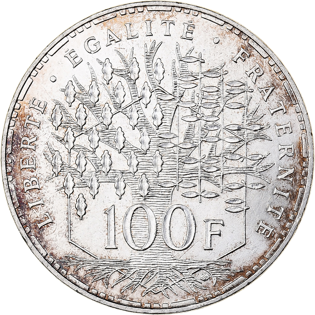 France, 100 Francs, Panthéon, 1987, Paris, Silver, , KM:951.1