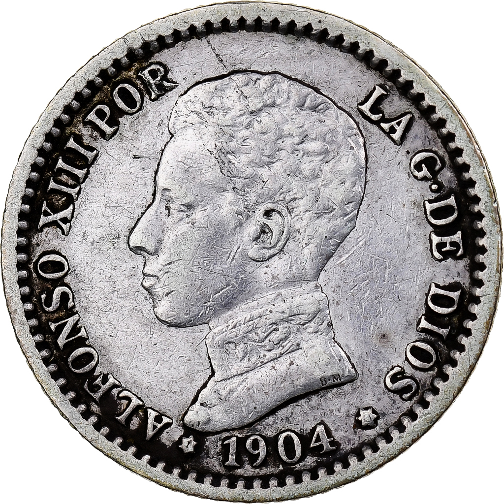 Spain, Alfonso XIII, 50 Centimos, 1904, Madrid, Silver, , KM:723