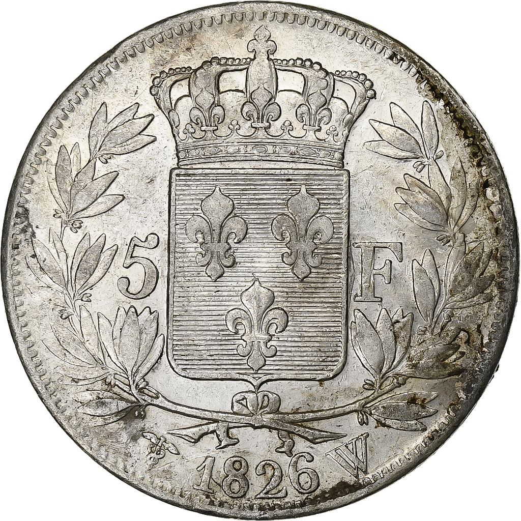 France, 5 Francs, Charles X, 1826, Lille, Silver, , KM:720.13