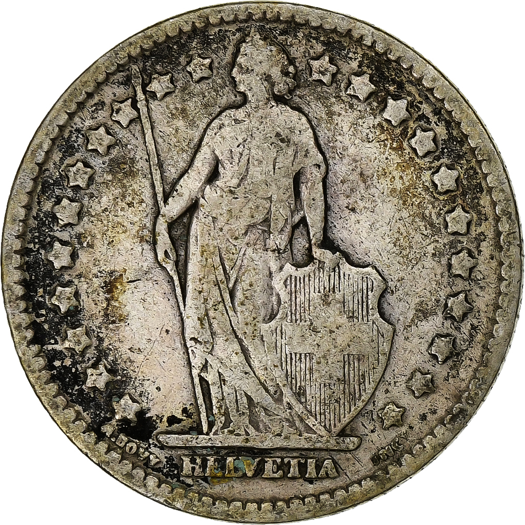 Switzerland, Franc, 1914, Bern, Silver, VF, KM:24