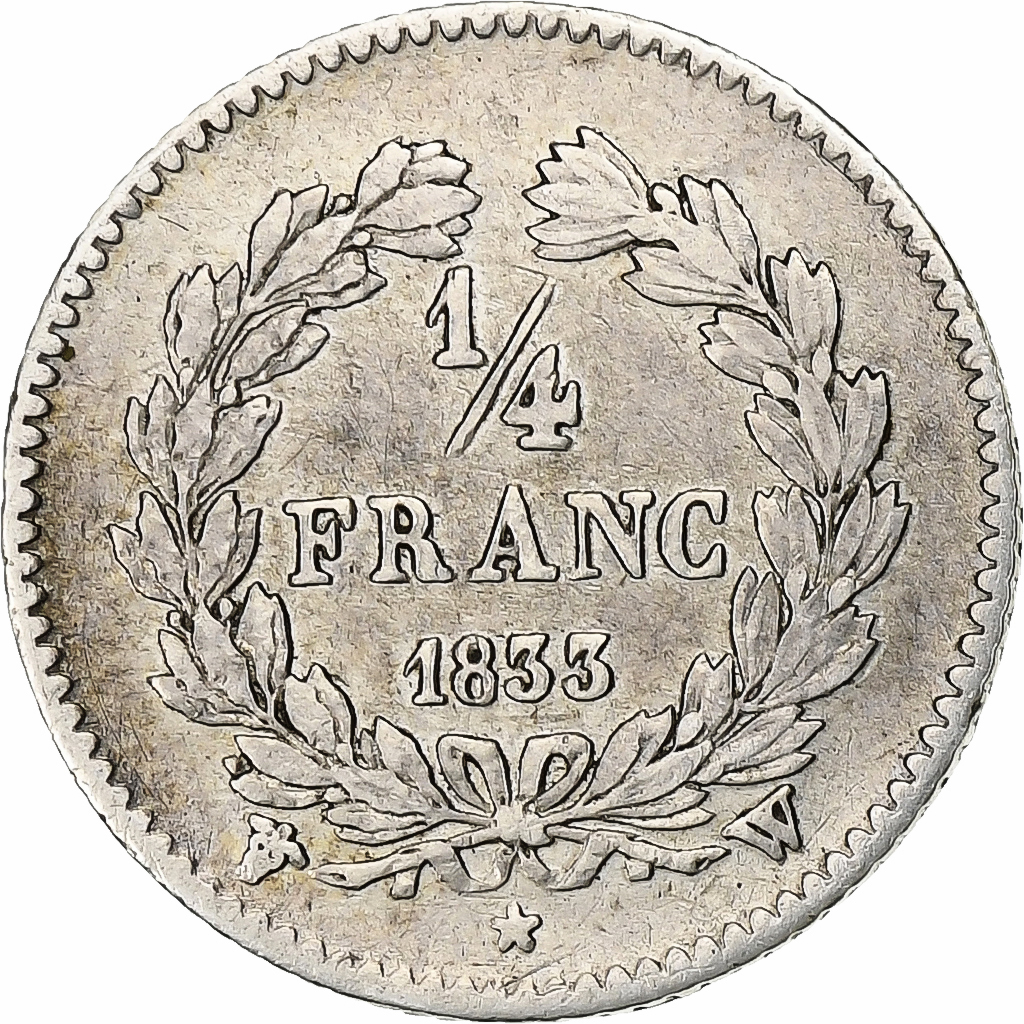 France, 1/4 Franc, Louis-Philippe, 1833, Lille, Silver, , KM:740.13